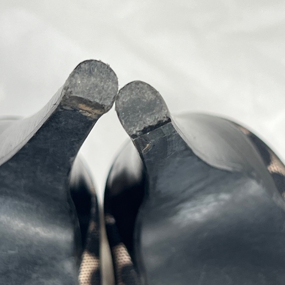 Moda Spana Leopard Print Mesh Peep-toe Platform Pumps - Size 7.5 - Picture 6 of 7